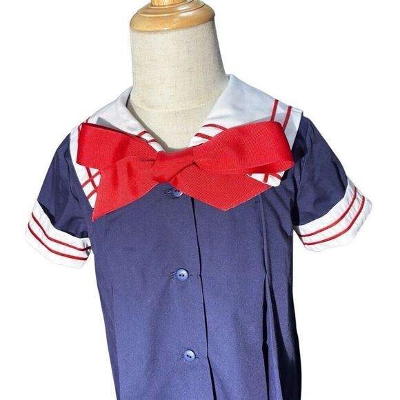 Custom Sailor Dress Cotton Caplet Nautical Theme - Picture 4 of 10